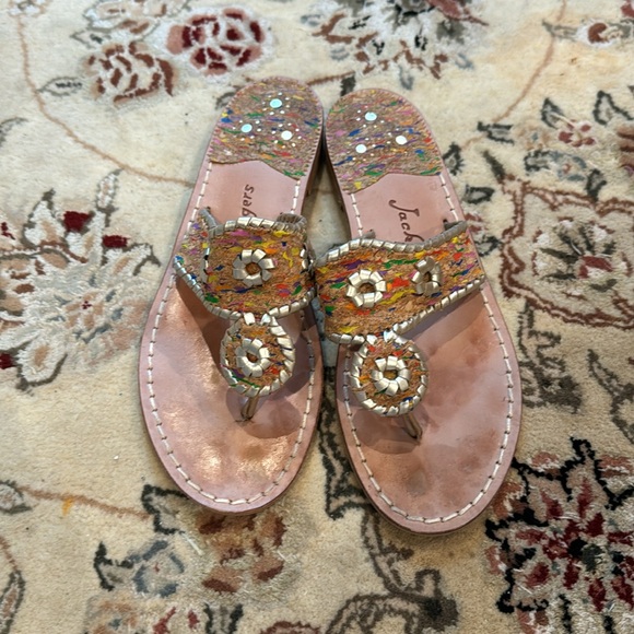 JACK ROGERS Jacks Flat Colorful Cork Women's Sandals size 8 - Picture 2 of 9
